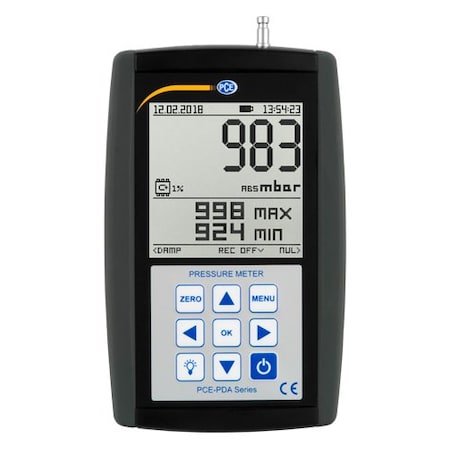 Pce Instruments Differential Pressure Gauge, 0 to 200 kPa PCE-PDA A100L